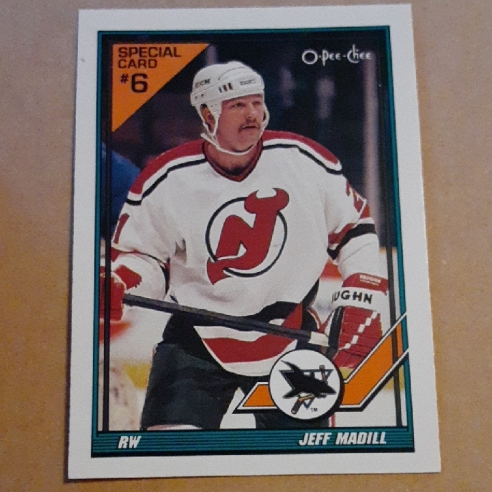 O-Pee-Chee Jeff Madill NHL Hockey Insert Card